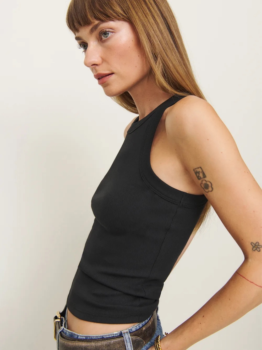 Reformation Tasha Tank in Black, Size S